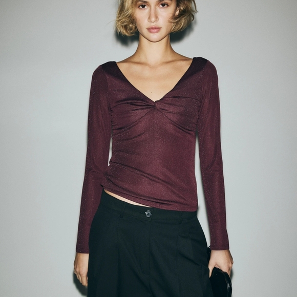 NWOT H&M Glittery Twist Top Detail (Set of 2) - Picture 7 of 9